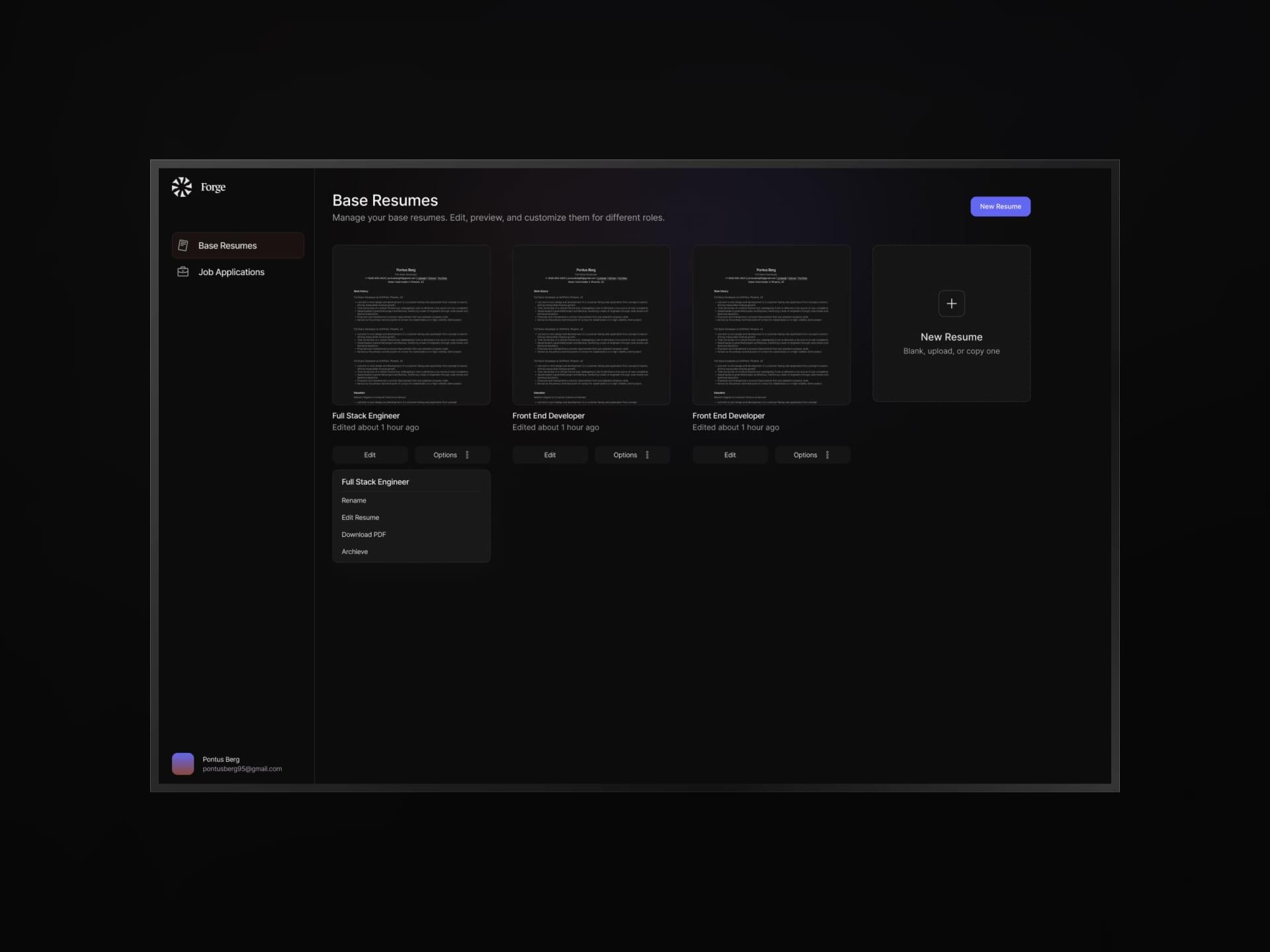 Forge project screenshot